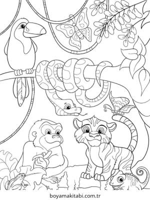 Orman Hayvanları boyama sayfası – eğitici aktivite, yaratıcılık
