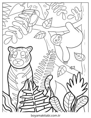 Orman Hayvanları boyama sayfası – yaratıcılığı geliştirir, keyifli zaman