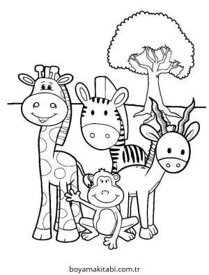 Orman Hayvanları Boyama