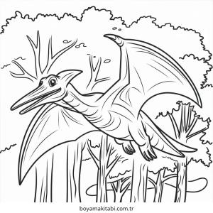 Orman boyama sayfası – sanatsal çalışma, çocuklar için