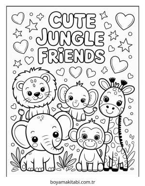 Orman boyama sayfası – kolay boyama, eğitici aktivite