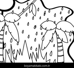 Orman boyama sayfası – evde etkinlik, ücretsiz yazdır