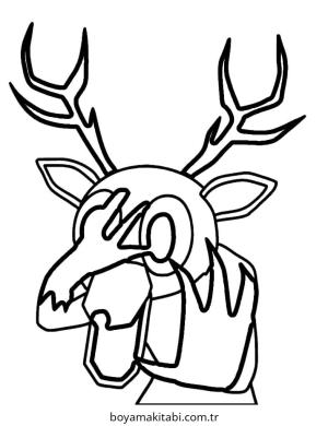 Orman boyama sayfası – basit çizim, kolay boyama