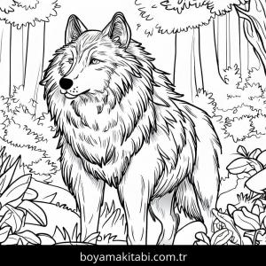 Orman boyama sayfası – el becerilerini geliştirir, boyama çalışması