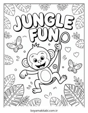Orman boyama sayfası – okul öncesi, evde etkinlik
