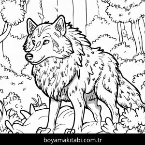 Orman boyama sayfası – evde etkinlik, ücretsiz yazdır