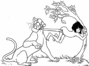 Ormanın Kitabı boyama sayfası,  coloring page, Ücretsiz Orman Kitabı Çizgi Film, 