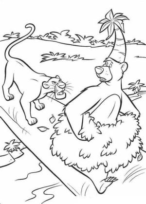 Ormanın Kitabı boyama sayfası,  coloring page, Ormanın Kitabı Karikatürü, 