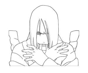 Orochimaru boyama sayfası,  coloring page, Orochimaru’nun Yüzü, 