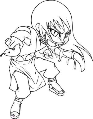 Orochimaru boyama sayfası,  coloring page, Chibi Orochimaru, 