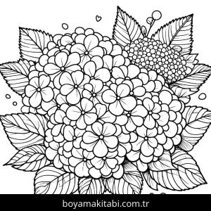 Ortanca Çiçekleri boyama sayfası,  coloring page, , 