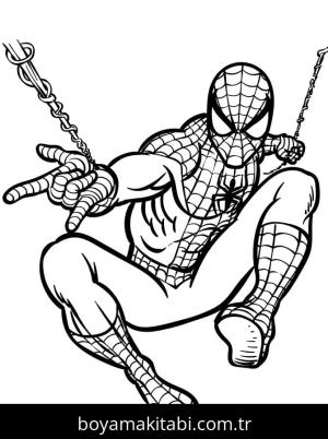 Örümcek Adam boyama sayfası – el becerilerini geliştirir, boyama çalışması