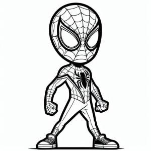 Örümcek Adam boyama sayfası, Spiderman coloring page, Örümcek Adam’ın temel çizimini, 