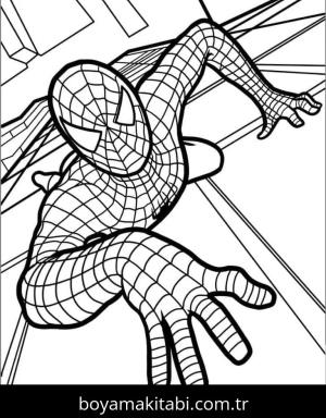 Örümcek Adam boyama sayfası – PDF indir, sevimli karakter