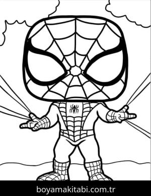 Örümcek Adam boyama sayfası – renkli çizimler, okul öncesi