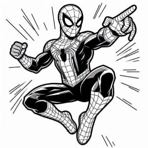 Örümcek Adam boyama sayfası, Spiderman coloring page, Orumcek Adam isaret etti, 