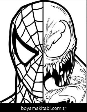 Örümcek Adam boyama sayfası – okul öncesi, evde etkinlik