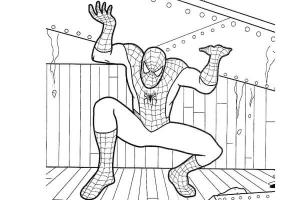 Örümcek Adam boyama sayfası, Spiderman coloring page, Güçlü örümcek Adam, 