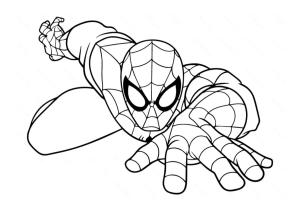 Örümcek Adam boyama sayfası, Spiderman coloring page, Basit Örümcek Adam, 