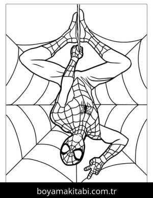 Örümcek Adam boyama sayfası – boyama çalışması, yaratıcılığı geliştirir