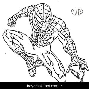 Örümcek Adam boyama sayfası – eğlenceli etkinlik, el becerilerini geliştirir