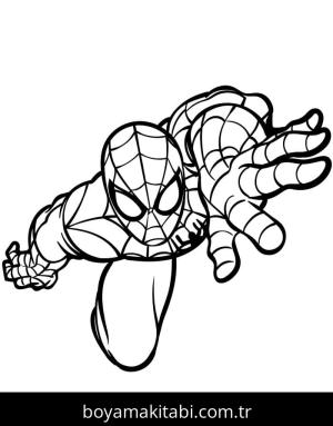Örümcek Adam boyama sayfası – boyama çalışması, yaratıcılığı geliştirir