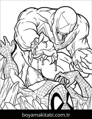 Örümcek Adam boyama sayfası – renkli çizimler, okul öncesi