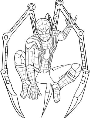 Örümcek Adam boyama sayfası, Spiderman coloring page, Havalı örümcek Adam, 