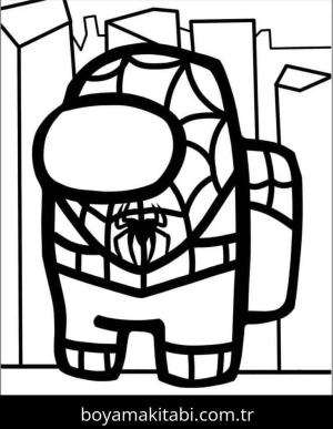 Örümcek Adam boyama sayfası – çocuklar için, çizgi film temalı