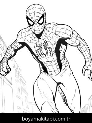 Örümcek Adam boyama sayfası – sanatsal çalışma, çocuklar için