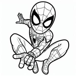 Örümcek Adam boyama sayfası, Spiderman coloring page, Örümcek Adam’ı basitçe çizin, 