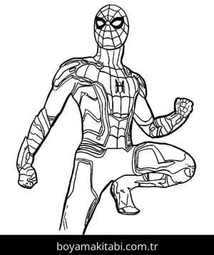 Örümcek Adam boyama sayfası – boyama çalışması, yaratıcılığı geliştirir