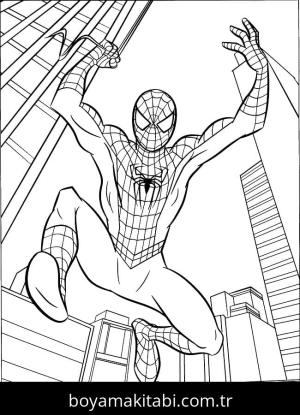 Örümcek Adam boyama sayfası – çocuk aktivitesi, PDF indir