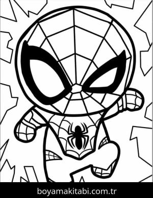 Örümcek Adam boyama sayfası – sanatsal çalışma, çocuklar için