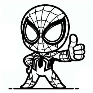 Örümcek Adam boyama sayfası, Spiderman coloring page, Örümcek Adam’ı sevimli ücretsiz çizin, 