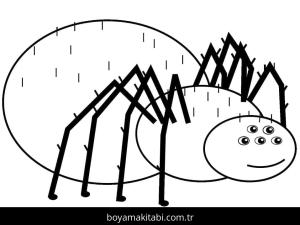 Örümcek boyama sayfası – evde etkinlik, ücretsiz yazdır