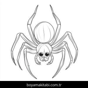 Örümcek boyama sayfası – okul öncesi, evde etkinlik