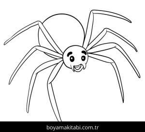 Örümcek boyama sayfası – sevimli karakter, sanatsal çalışma