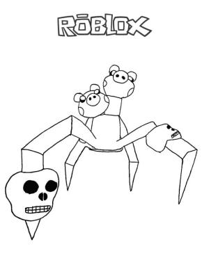 Örümcek boyama sayfası,  coloring page, Domuzcuk Örümcek Roblox, 