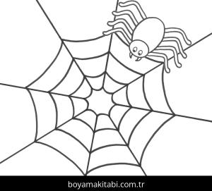 Örümcek boyama sayfası – eğitici aktivite, yaratıcılık