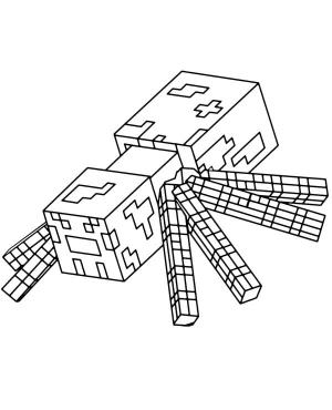 Örümcek boyama sayfası,  coloring page, Minecraft Örümcek, 