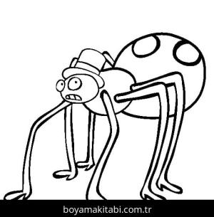 Örümcek boyama sayfası – boyama çalışması, yaratıcılığı geliştirir