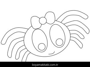 Örümcek boyama sayfası – ücretsiz yazdır, boyama etkinliği