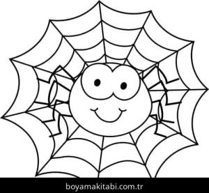 Örümcek boyama sayfası – sanatsal çalışma, çocuklar için