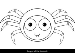 Örümcek boyama sayfası – boyama çalışması, yaratıcılığı geliştirir