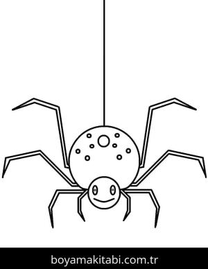 Örümcek boyama sayfası – evde etkinlik, ücretsiz yazdır