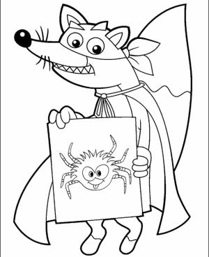 Örümcek boyama sayfası,  coloring page, Tilki Tokatlayıcı Örümcek Boyadı, 