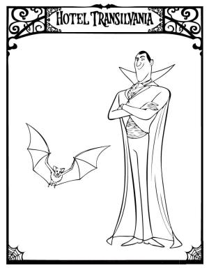 Otel Transilvanya boyama sayfası,  coloring page, Dracula Image Coloring, 