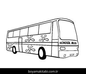 Otobüs boyama sayfası – eğitici aktivite, yaratıcılık