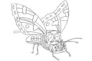 Otobüs boyama sayfası,  coloring page, Mariposa Okul Otobüs, 